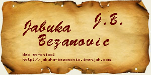 Jabuka Bežanović vizit kartica